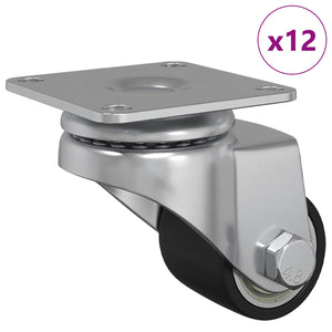 Bockrollen Silber 12er-Set Nylon
