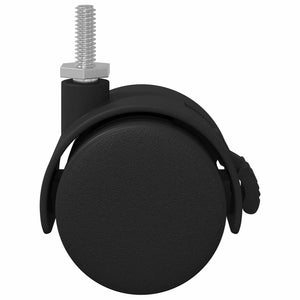 Bockrollen 2er Set Schwarz Silber