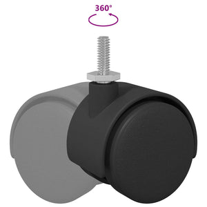 Bockrollen 2er Set Schwarz Silber