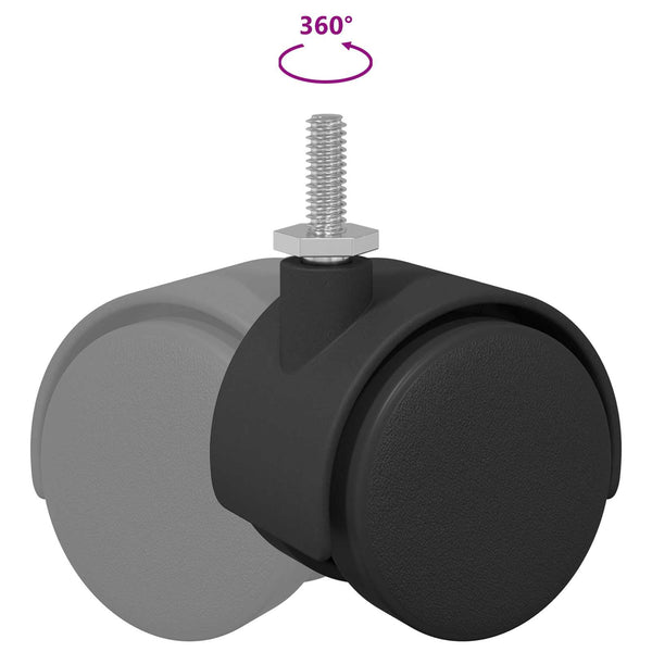 Bockrollen Schwarz/Silber, 12er-Set