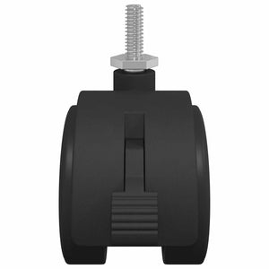 Bockrollen Schwarz/Silber, 12er-Set