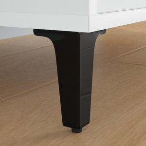 vidaXL Pieds de meuble 2 pcs Noir 54,1 x 54,1 x 100 mm Fer