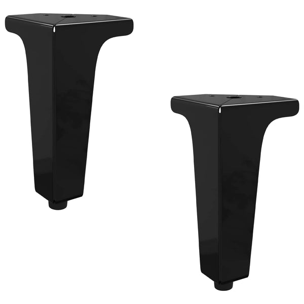 vidaXL Pieds de meuble 2 pcs Noir 54,1 x 54,1 x 100 mm Fer