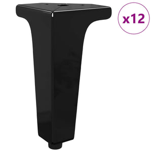 Möbelbeine Eisen Schwarz 100mm 12er-Set