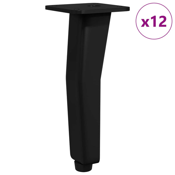 Standfüße Schwarz 40x40x100mm, 12er Set