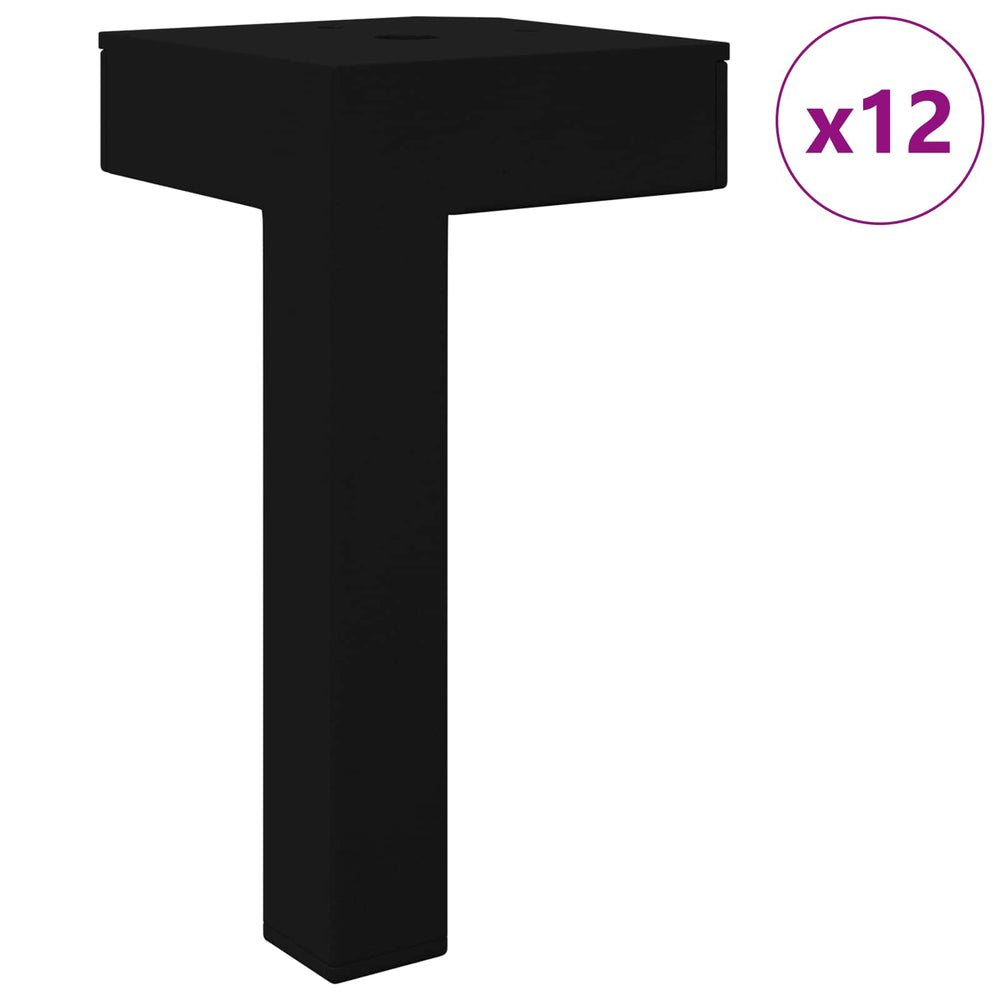 Standfüße Schwarz 57x57x100mm, 12er Set