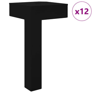 Standfüße Schwarz 57x57x100mm, 12er Set