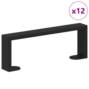 Möbelbeine Eisen Schwarz 12er-Set
