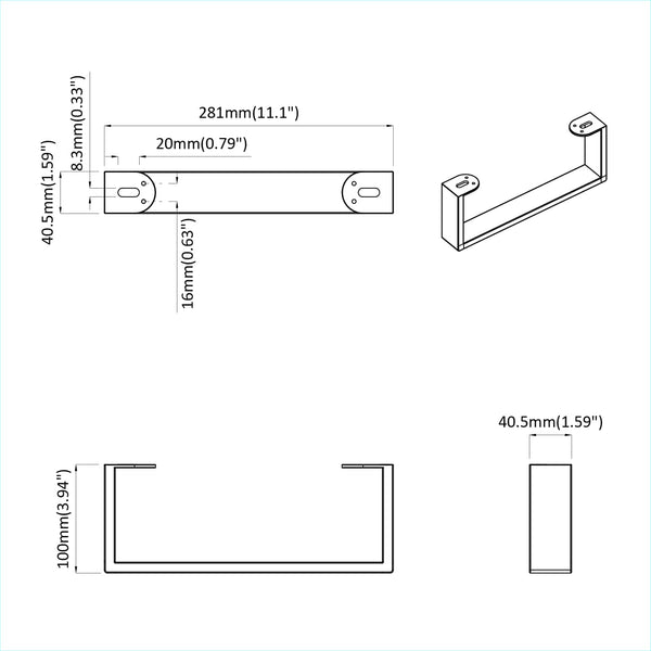 Möbelbeine Eisen Schwarz 12er-Set