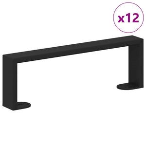 Möbelbeine Eisen Schwarz 12er Set