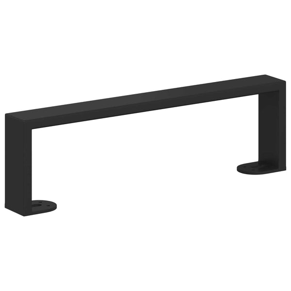 vidaXL Pieds de meubles 12 pcs Noir 341 x 40,5 x 100 mm Fer