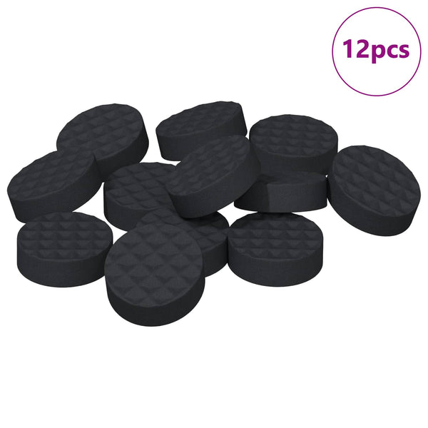 Möbelgleiter Schwarz 12 Stk. Ø 14mm