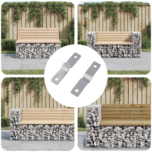 Einschlagplatte Silber 2er Set 50x10x1,2mm