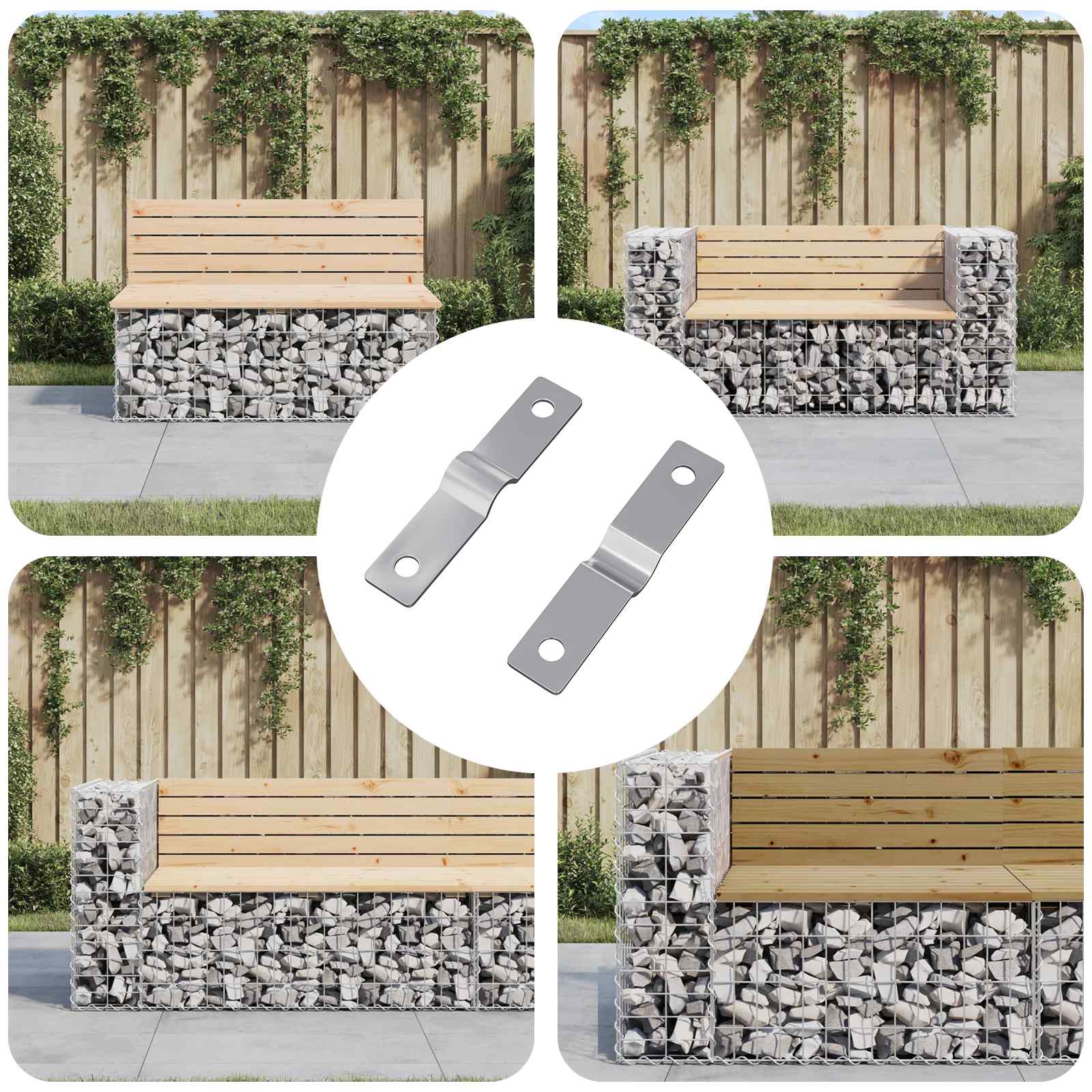 Einschlagplatte Silber 2er Set 50x10x1,2mm