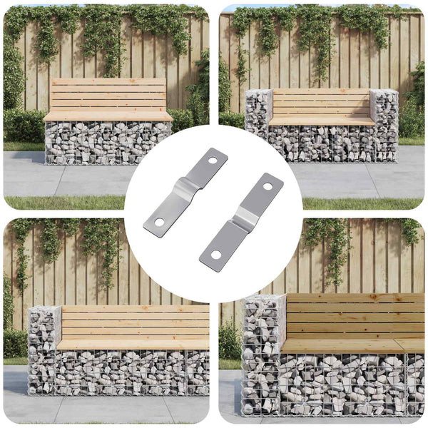 Einschlagplatte Silber 2er Set 50x10x1,2mm