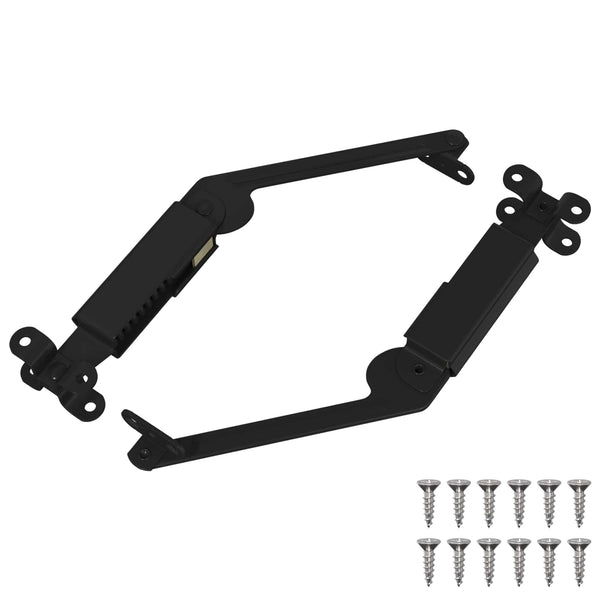 Deckelstützscharnier 2er-Set Schwarz Stahl