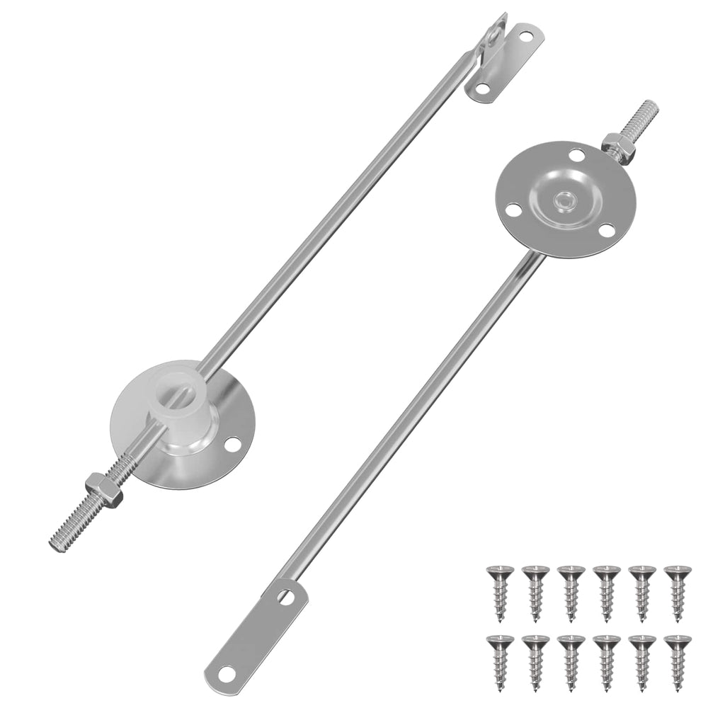 vidaXL Charnière de support de couvercle 2 pcs Argent 194 x 36 x 18 mm Fer