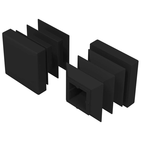 Endkappen Schwarz 15x15 mm (2er-Set)
