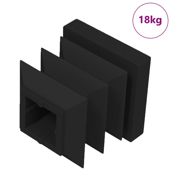 vidaXL Embouts 10909 pcs Noir 15 x 15 x 15 mm PP