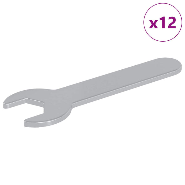 vidaXL Clés mixtes 12 pcs Argent 13 mm Fer