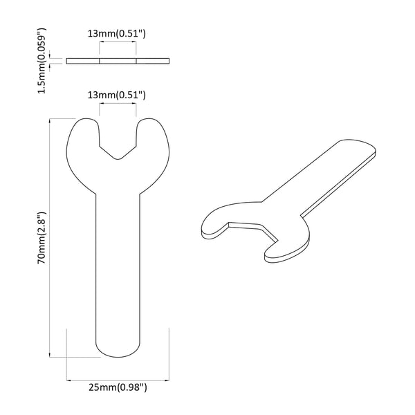 13mm Eisen Schraubenschlüssel