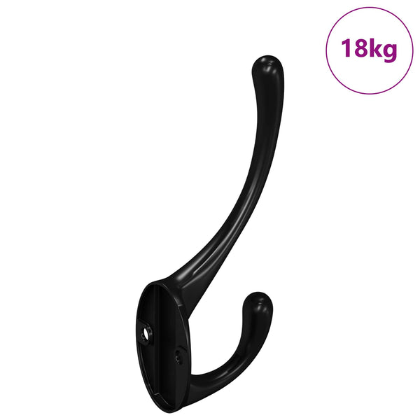 Schwarze Kleiderhaken, 346 Stk., Zinklegierung