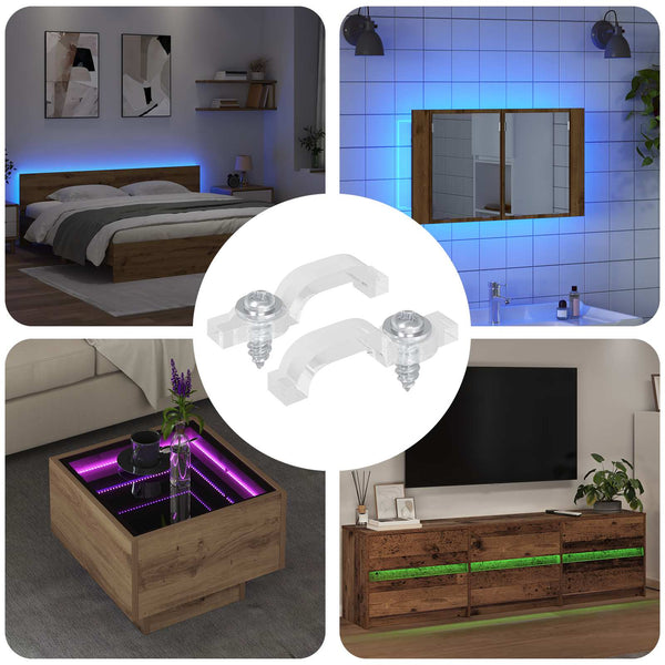 LED Streifen Clips Transparent, 2 Stk.