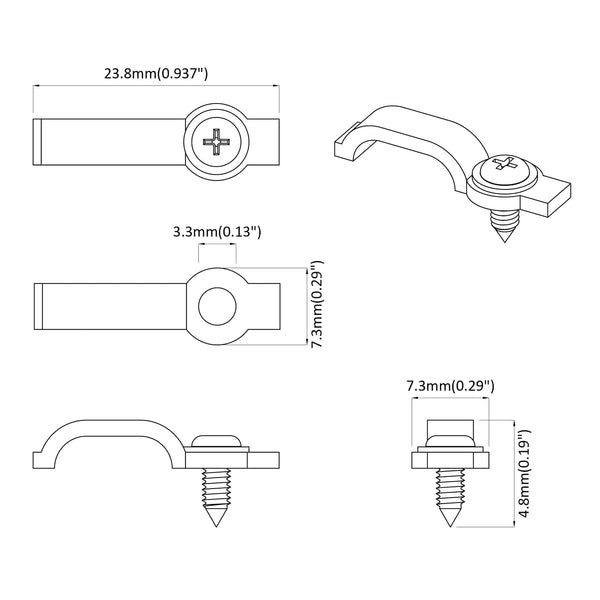 LED Streifen Clips Transparent, 2 Stk.