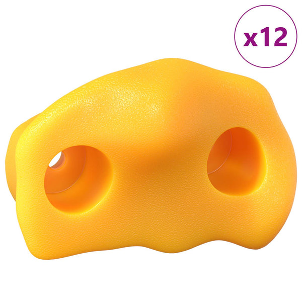 Klettergriffe 12er Set Gelb