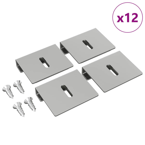 Spiegelhalterung Nickel, 12er-Set
