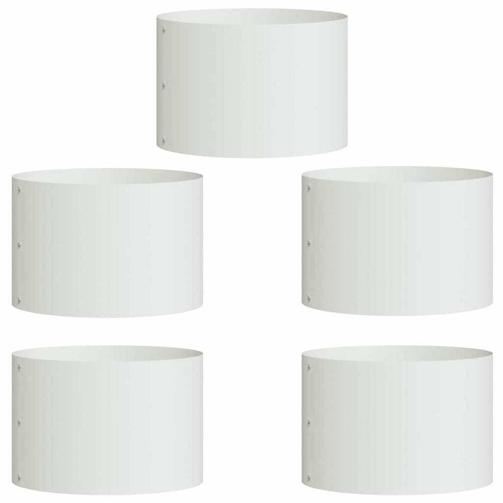 Pflanzenring Weiß 5er-Set 30x30x20cm