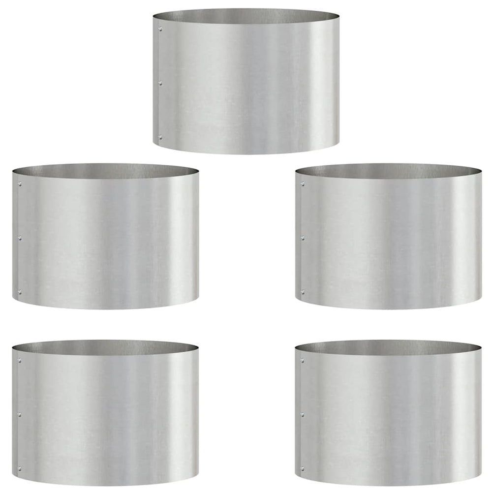 Pflanzenringe 5er Set Edelstahl 30x30x20cm