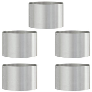 Pflanzenringe 5er Set Edelstahl 30x30x20cm