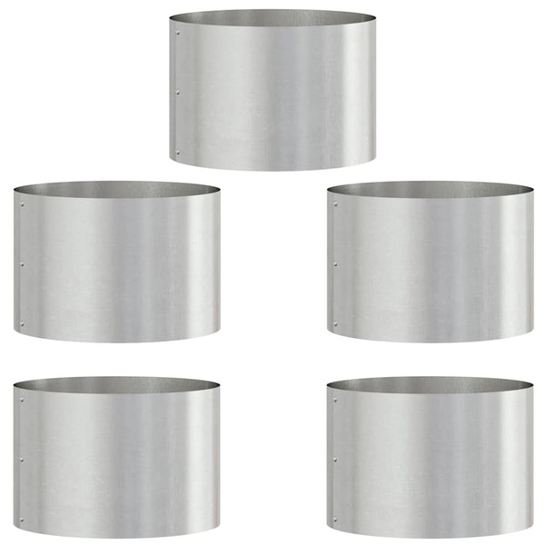 Pflanzenringe 5er Set Edelstahl 30x30x20cm