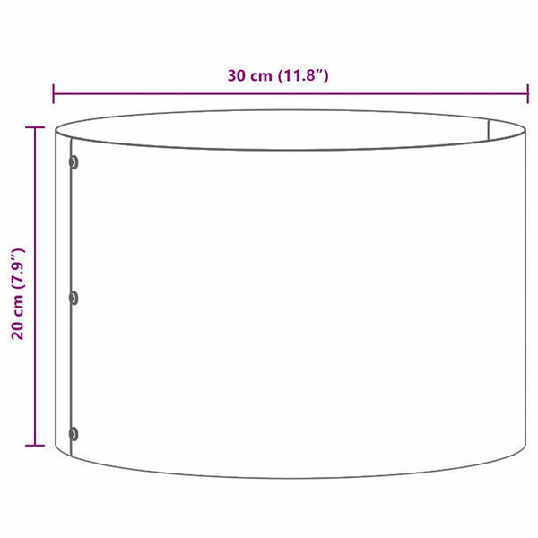 Pflanzenringe 5er Set Edelstahl 30x30x20cm