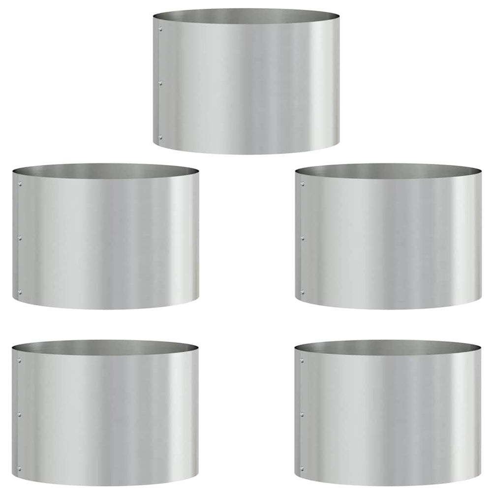 Pflanzenring Silber 5er Set 30x30x20cm