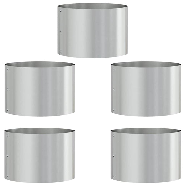 Pflanzenring Silber 5er Set 30x30x20cm