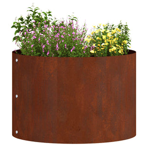 vidaXL Anneau de jardin surélevé marron 30 x 30 x 20 cm en acier résistant aux intempéries