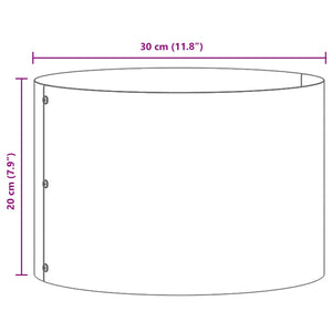vidaXL Anneau de jardin surélevé marron 30 x 30 x 20 cm en acier résistant aux intempéries