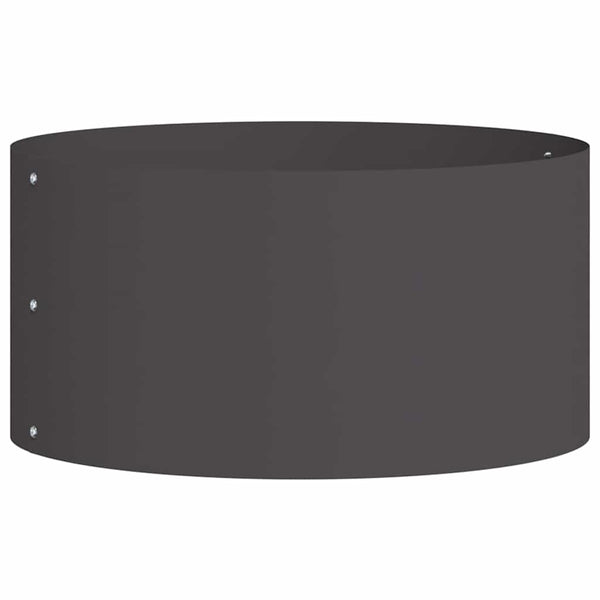 vidaXL Bordure de jardin 5 pcs Noir 40 x 40 x 20 cm Acier laminé à froid