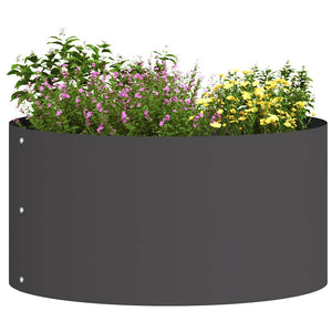 vidaXL Bordure de jardin 5 pcs Noir 40 x 40 x 20 cm Acier laminé à froid