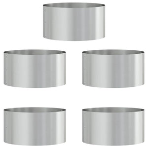 Pflanzenring Silber, 5er Set