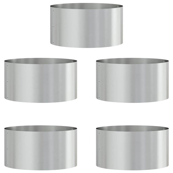 Pflanzenring Silber, 5er Set