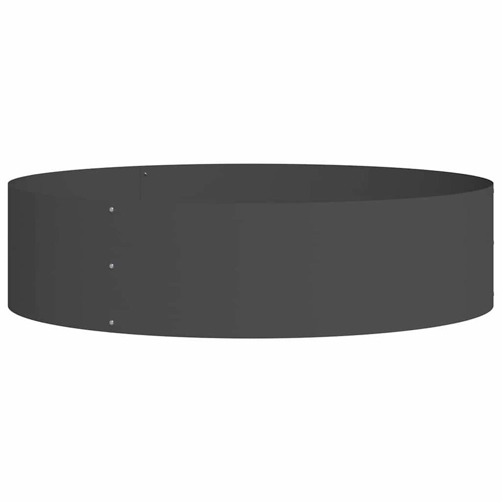 Schwarzer Pflanzenring Stahl 80x80x20cm