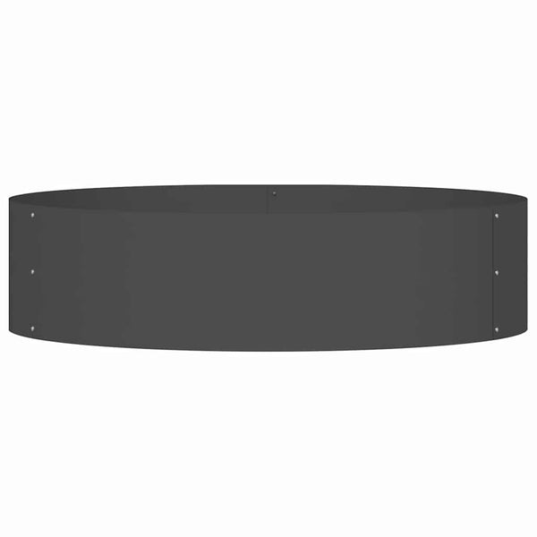 Schwarzer Pflanzenring Stahl 80x80x20cm