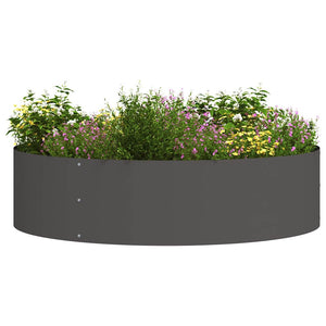 Schwarzer Pflanzenring Stahl 80x80x20cm