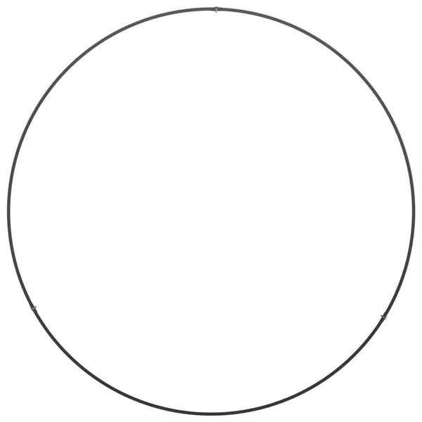 Schwarzer Pflanzenring Stahl 80x80x20cm