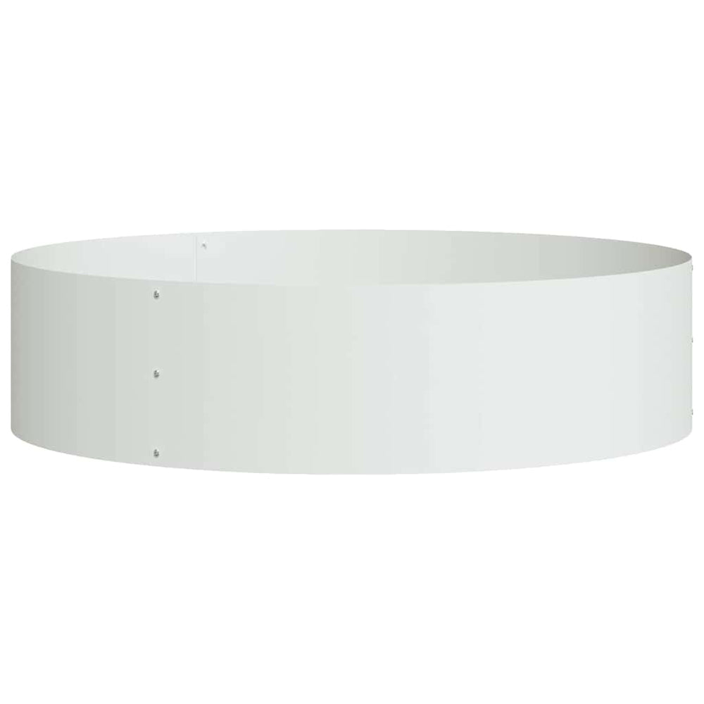 Weißer Pflanzenring aus Stahl 80x80x20cm