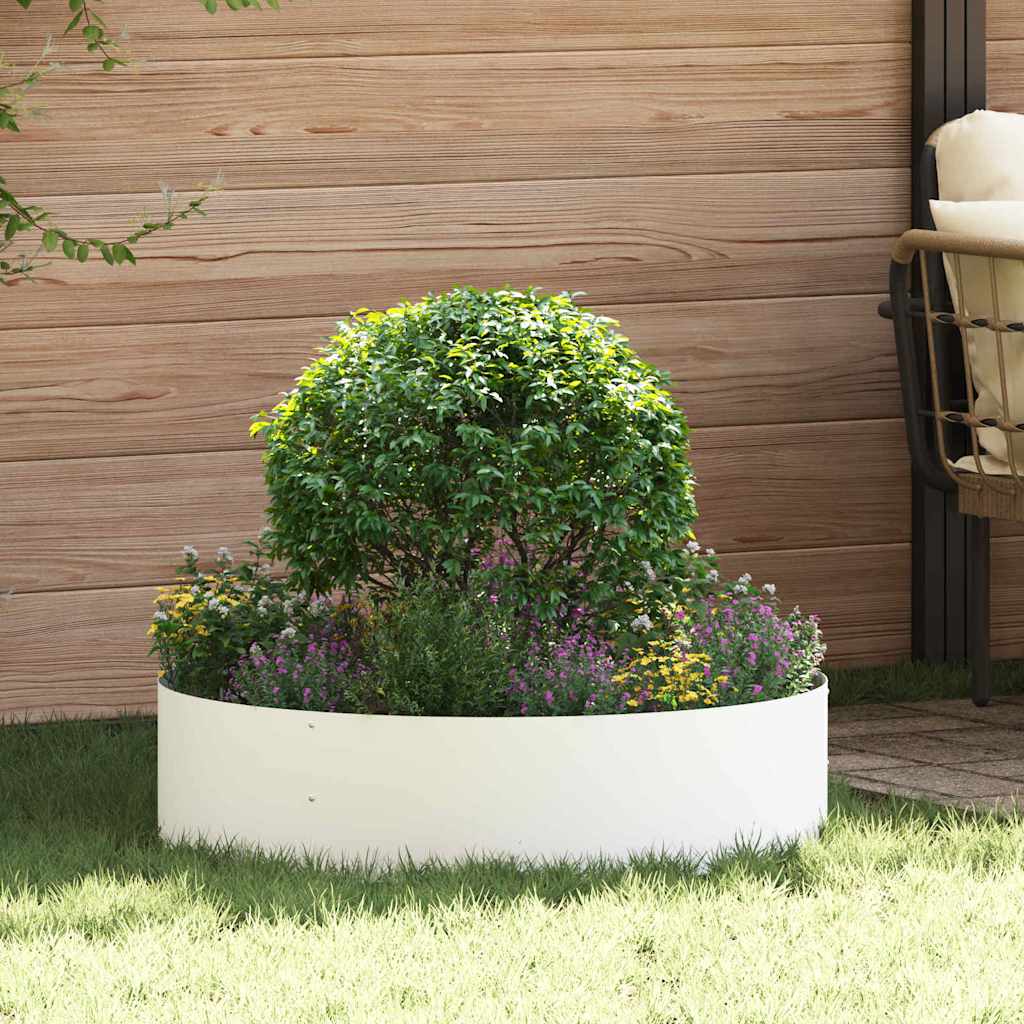 Pflanzenring 5er Set, Stahl, 80x80x20cm, Weiß