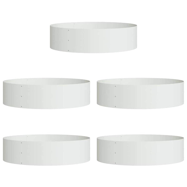 Pflanzenring 5er Set, Stahl, 80x80x20cm, Weiß